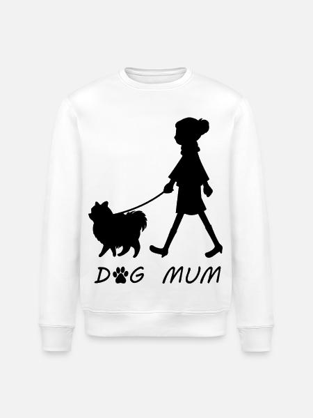 Dog Mum - Stanley/Stella ROLLER Unisex Organic Sweatshirt - white