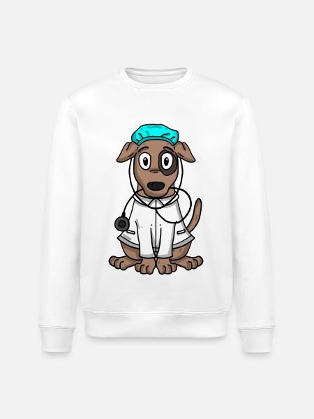 Dog Doctor - Stanley/Stella ROLLER Unisex Organic Sweatshirt - white