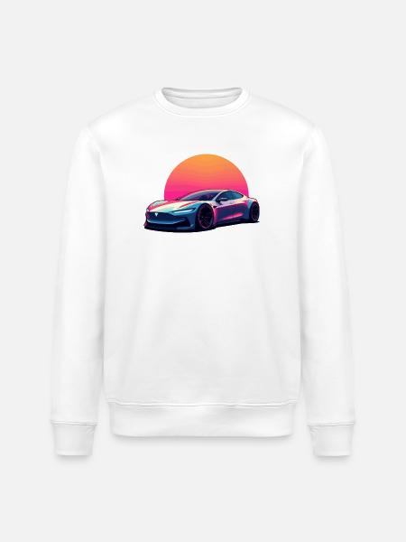 Electric Wave - Stanley/Stella ROLLER Unisex Organic Sweatshirt - white