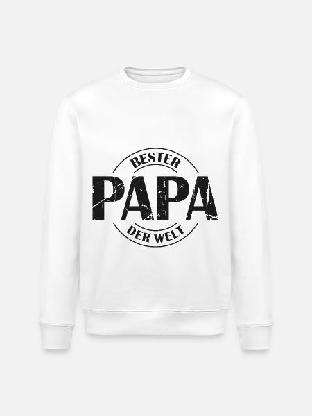 Bester Papa der Welt - Stanley/Stella Unisex Bio-Sweatshirt ROLLER - Weiß