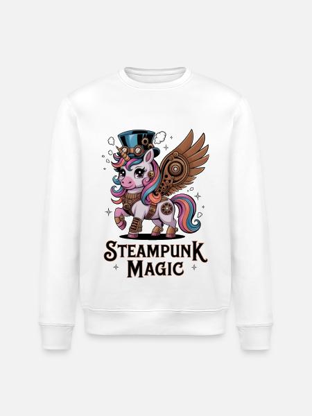 Steampunk-Magie - Stanley/Stella Unisex Bio-Sweatshirt ROLLER - Weiß