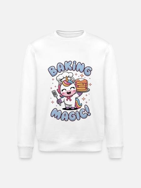 Baking Magic! - Stanley/Stella ROLLER Unisex Organic Sweatshirt - white