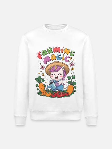 Farming Magic! - Stanley/Stella ROLLER Unisex Organic Sweatshirt - white