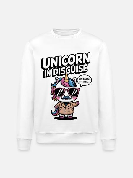 Unverkleidetes Einhorn - Stanley/Stella Unisex Bio-Sweatshirt ROLLER - Weiß