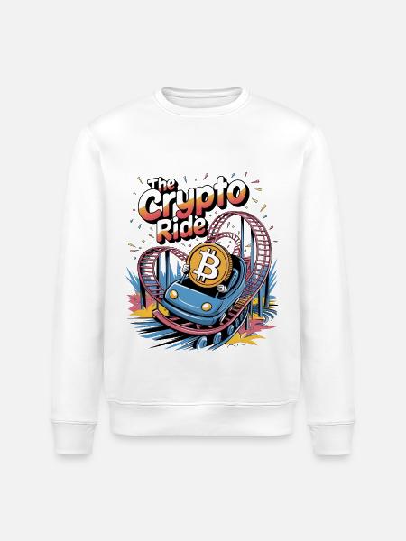 The Crypto Ride - Stanley/Stella ROLLER Unisex Organic Sweatshirt - white