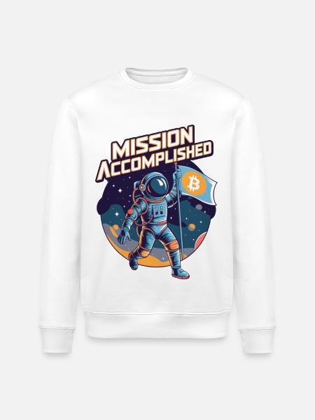 Mission Accomplished - Stanley/Stella ROLLER Unisex Organic Sweatshirt - white