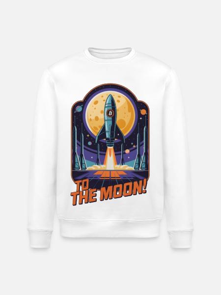 Zum Mond - Stanley/Stella Unisex Bio-Sweatshirt ROLLER - Weiß