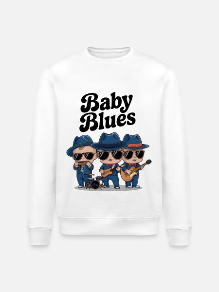 Baby Blues - Sweat bio ROLLER Stanley/Stella Unisexe - blanc