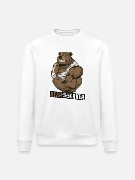 Bearserker - Stanley/Stella ROLLER Unisex Organic Sweatshirt - white