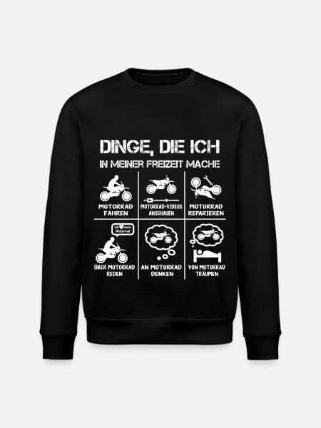 Freizeit - Motorradfahrer - Biker - Stanley/Stella Unisex Bio-Sweatshirt ROLLER - Schwarz