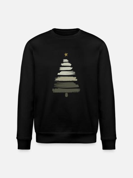 Christmas Tree - Stanley/Stella ROLLER Unisex Organic Sweatshirt - black