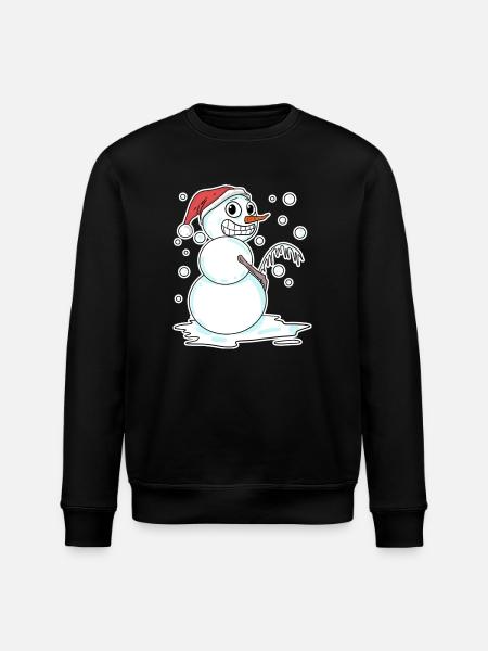 Snowman funny - Stanley/Stella ROLLER Unisex Organic Sweatshirt - black