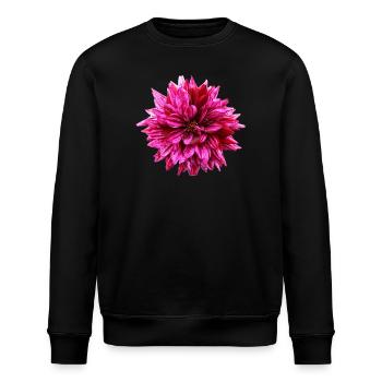 Blume rosa pinke Blume Blumen pink rosa Blumen - Stanley/Stella Unisex Bio-Sweatshirt ROLLER - Schwarz - Vorne - Nik (191cm)