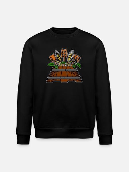 Brewer logo - Stanley/Stella ROLLER Unisex Organic Sweatshirt - black