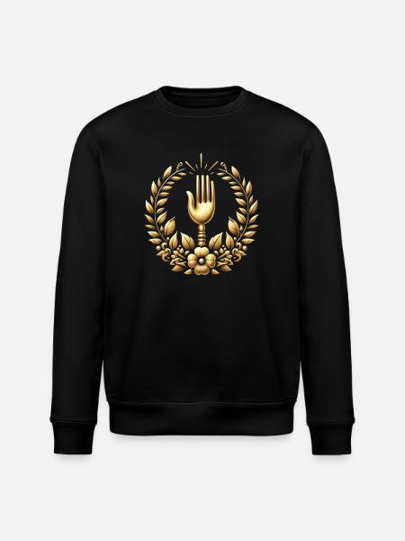 Gourmet Fork Logo - Stanley/Stella ROLLER Unisex Organic Sweatshirt - black