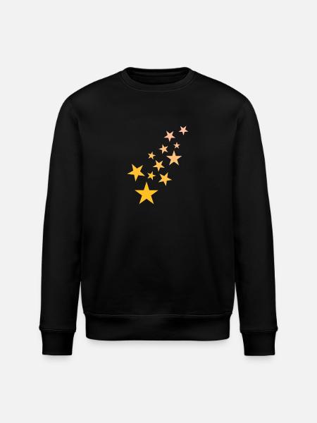 Star asterisk pattern starry sky - Stanley/Stella ROLLER Unisex Organic Sweatshirt - black