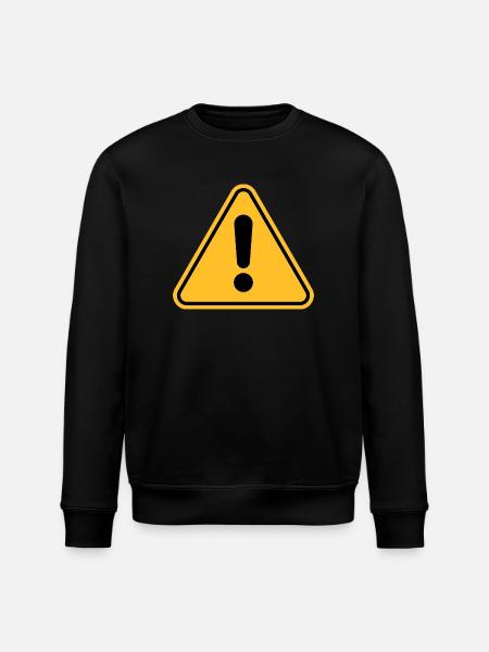 Warning sign / Exclamation point - Stanley/Stella ROLLER Unisex Organic Sweatshirt - black