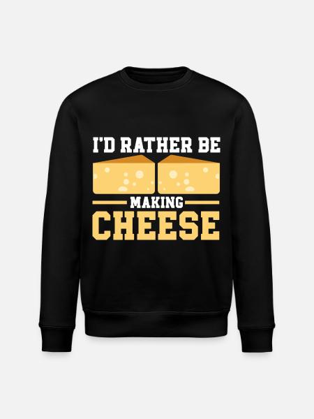 Cheese Making Cheese Lover - Stanley/Stella ROLLER Unisex Organic Sweatshirt - black