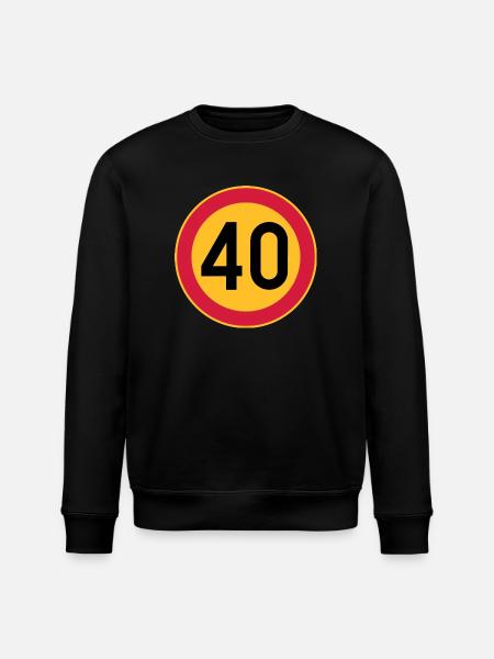 40 Limit / Tempolimit - Stanley/Stella Unisex Bio-Sweatshirt ROLLER - Schwarz