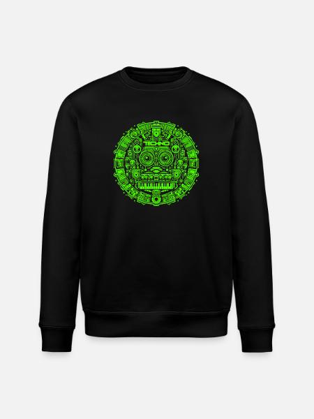 Techno Music Logo - Stanley/Stella ROLLER Unisex Organic Sweatshirt - black
