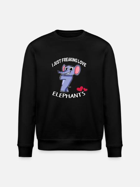J'aime les éléphants - Sweat bio ROLLER Stanley/Stella Unisexe - noir