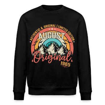 August 1965 August Geburtstag 1965 August - Stanley/Stella Unisex Bio-Sweatshirt ROLLER - Schwarz - Vorne - Nik (191cm)