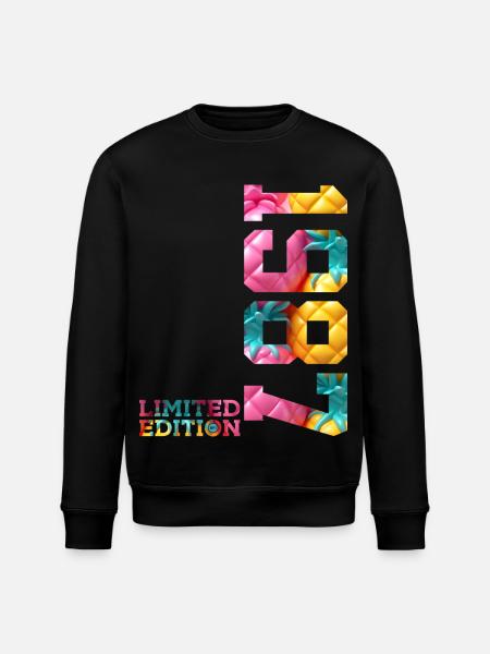 39TH BIRTHDAY LIMITED EDITION 1987 - Stanley/Stella ROLLER Unisex Organic Sweatshirt - black