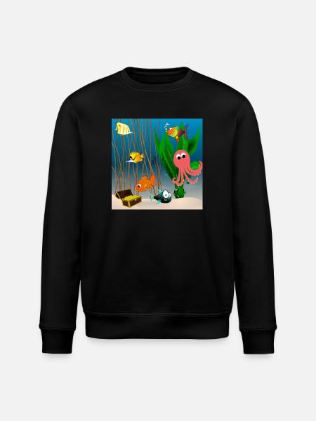 Marine life - Stanley/Stella ROLLER Unisex Organic Sweatshirt - black