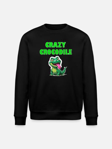 Crazy Crocodile - Stanley/Stella ROLLER Unisex Organic Sweatshirt - black