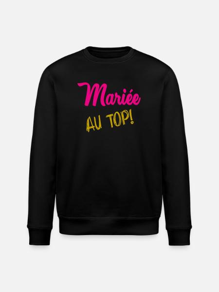 I CAN'T I'M MARRIED - Stanley/Stella ROLLER Unisex Organic Sweatshirt - black