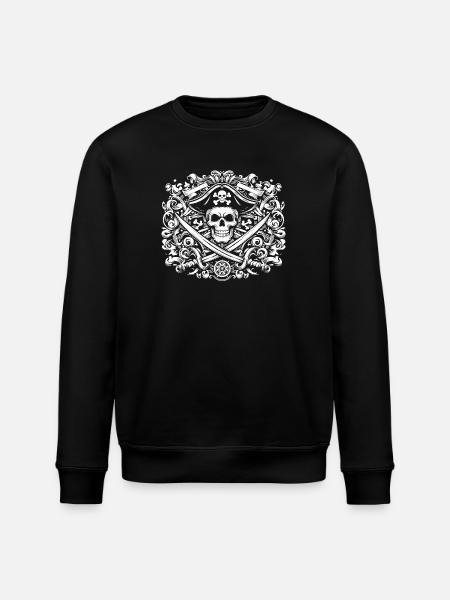 Pirate logo - Stanley/Stella ROLLER Unisex Organic Sweatshirt - black