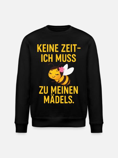Bienenmädels Keine Zeit - Stanley/Stella Unisex Bio-Sweatshirt ROLLER - Schwarz