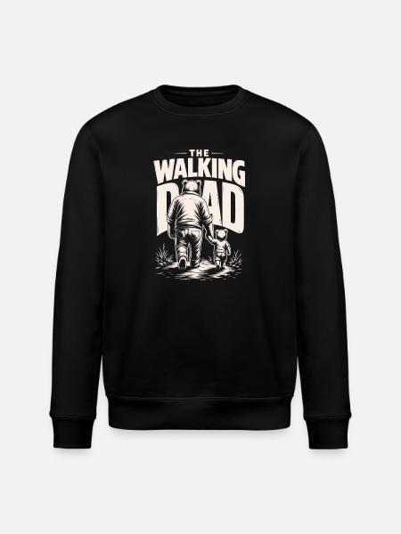 Walking Dad Mit Kleinem Bären - Stanley/Stella Unisex Bio-Sweatshirt ROLLER - Schwarz