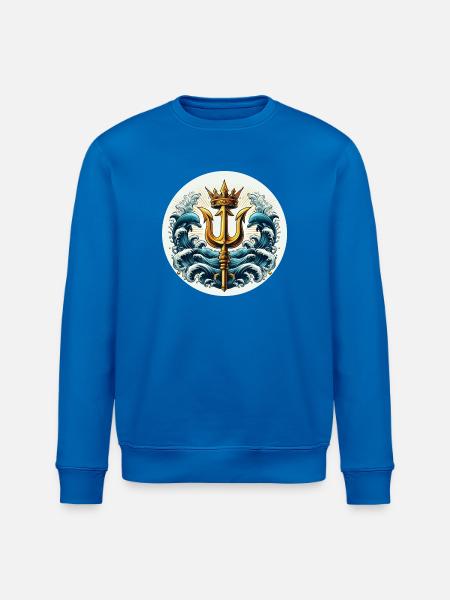 Trident Symbol - Stanley/Stella ROLLER Unisex Organic Sweatshirt - royal blue