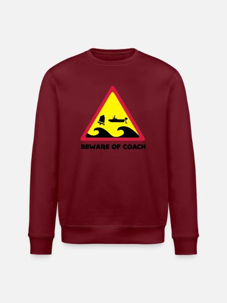 Beware Of Coach - Opti Edition - Stanley/Stella Unisex Bio-Sweatshirt ROLLER - Burgunderrot