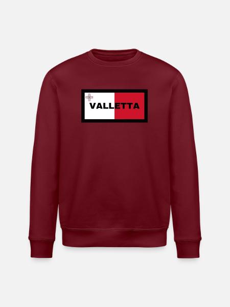 La Valette à Malte Drapeau - Sweat bio ROLLER Stanley/Stella Unisexe - bordeaux