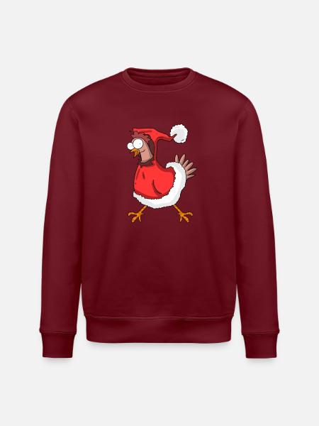 Poulet de Noël - Sweat bio ROLLER Stanley/Stella Unisexe - bordeaux
