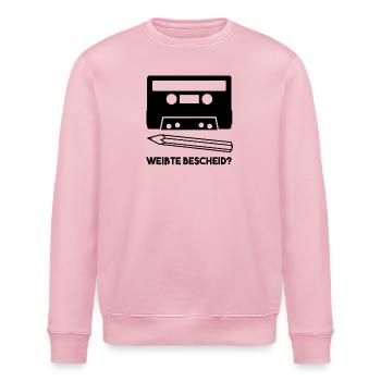 Kassette und Bleistift - Stanley/Stella Unisex Bio-Sweatshirt ROLLER - Hellrosa - Vorne - Nik (191cm)