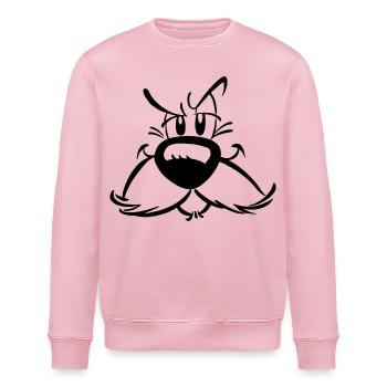 Asterix & Obelix - Idefix Kostüm - Stanley/Stella Unisex Bio-Sweatshirt ROLLER - Hellrosa - Vorne - Nik (191cm)