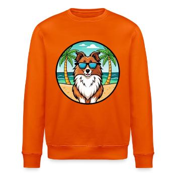 Sheltie Hunderasse Cartoon Sonnenbrille Strand - Stanley/Stella Unisex Bio-Sweatshirt ROLLER - Tieforange - Vorne - Nik (191cm)