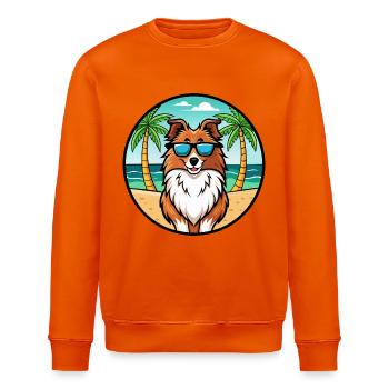 Sheltie Hunderasse Cartoon Sonnenbrille Strand - Stanley/Stella Unisex Bio-Sweatshirt ROLLER - Tieforange - Vorne - Nik (191cm)