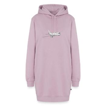 Flugzeug - Hoodie-Kleid - Altrosa - Vorne - AI Model Female 172 light (172cm)