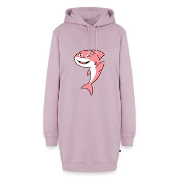 Hai Süß, Süßer Hai - Hoodie-Kleid - Altrosa - Vorne - AI Model Female 172 light (172cm)