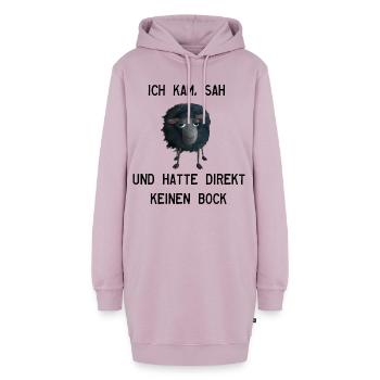 Schwarzes Schaf - Ich kam, sah, hatte keinen Bock - Hoodie-Kleid - Altrosa - Vorne - AI Model Female 172 light (172cm)