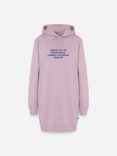Besserwisser lustiger Spruch - Hoodie-Kleid - Altrosa