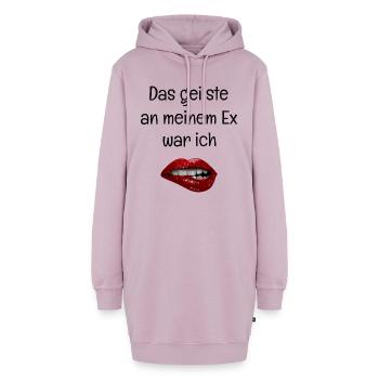 Das Geilste an meinem Ex war ich - Rote Lippen - Hoodie-Kleid - Altrosa - Vorne - AI Model Female 172 light (172cm)