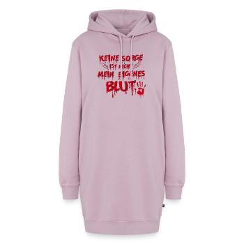 Keine Sorge ist nicht mein eigenes Blut - Hallowee - Hoodie-Kleid - Altrosa - Vorne - AI Model Female 172 light (172cm)