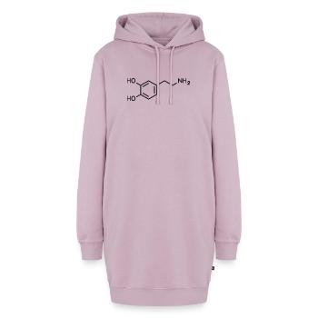 Symbol der chemischen Struktur der Dopaminmolekül - Hoodie-Kleid - Altrosa - Vorne - AI Model Female 172 light (172cm)