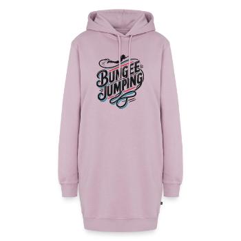  Bungee Jumper Geschenkidee, Bungy Jumps, Bungee - Hoodie-Kleid - Altrosa - Vorne - AI Model Female 172 light (172cm)