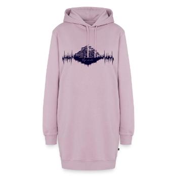Mont-Saint-Michel, Normandie, Frankreich - Hoodie-Kleid - Altrosa - Vorne - AI Model Female 172 light (172cm)